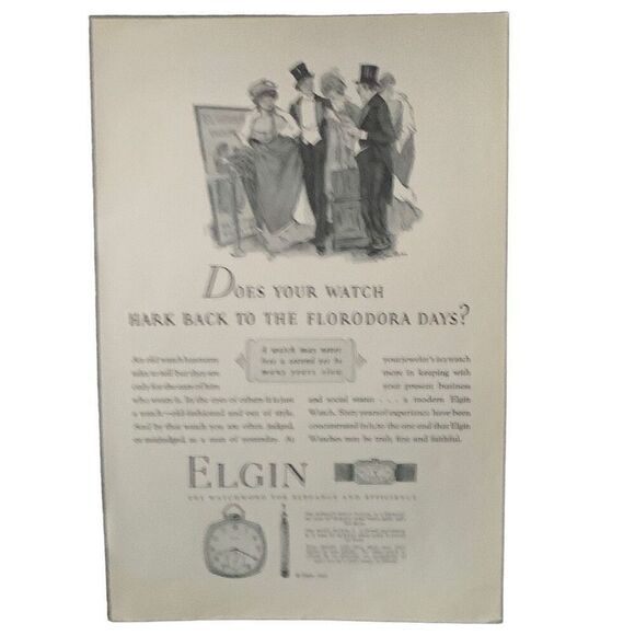 Vintage 1927 Elgin Watch Florodora Days Ad Advertisement - Picture 1 of 4